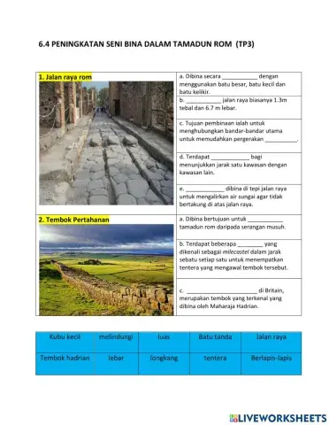 6.4 SENI BINA ROM (Tembok hadrian dan jalan raya Rom)