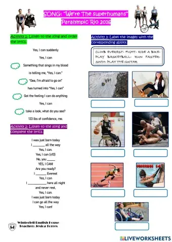 Song -We're superhumans- Paralympic Rio 2016