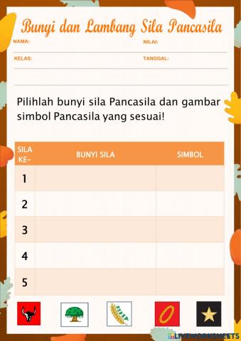 Bunyi dan Lambang Sila Pancasila