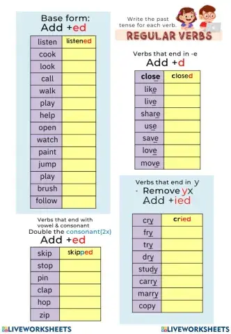 Grade 4 Simple past tense