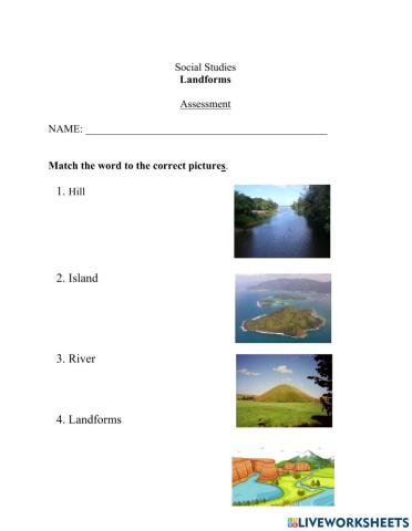 Landforms Assessment