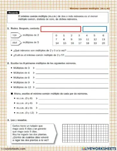 Minimo comun multiplo