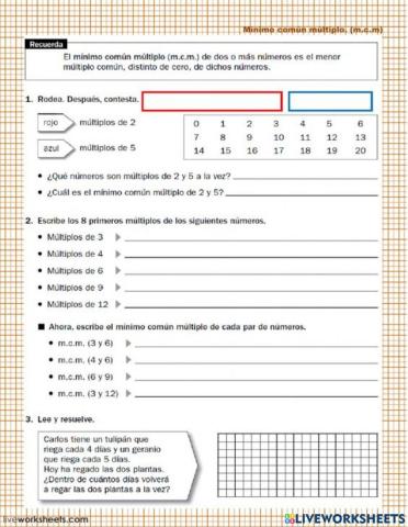Minimo comun multiplo