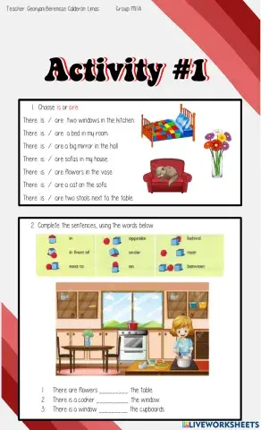 There is-There are + Prepositions of place