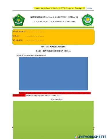 Sosiologi kelas XII pertemuan ke-3