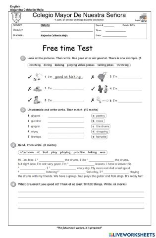 Free time test