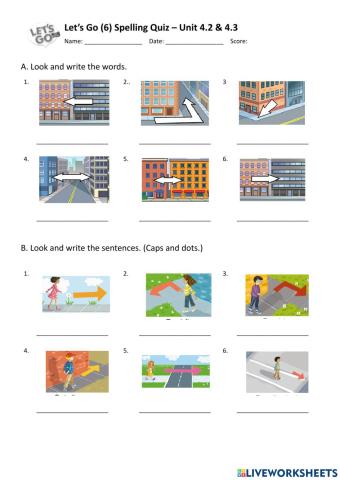 SP Quiz) Let's Go 6 - Unit 4.2&4.3
