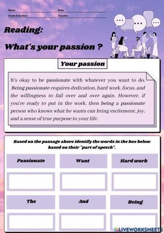 What's your passion ?