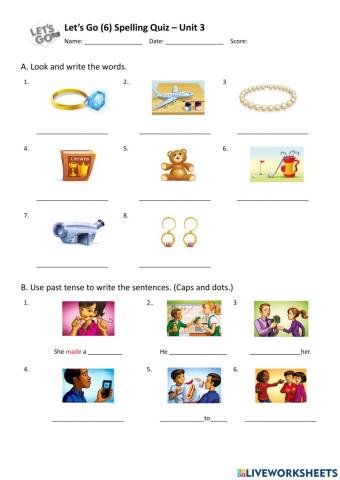 SP Quiz) Let's Go 6 - Unit 3