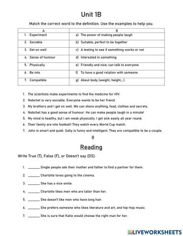 Reading-Who knows you better?