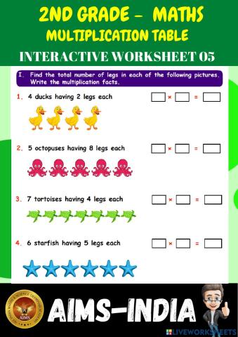 2nd-maths-ps05- multiplication table - ch 06