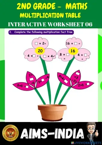 2nd-maths-ps06- multiplication table - ch 06