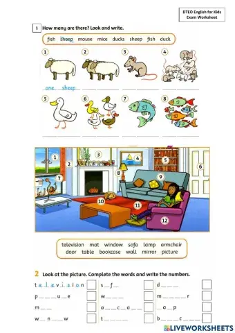 Furniture Plural Presposition Listening