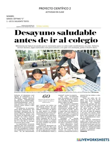 El desayuno saludable