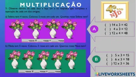 Operações - Multiplicação