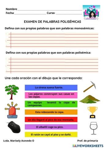 Palabras monosemica y polisémicas