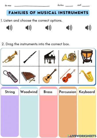 ประเภทเครื่องดนตรีสากล (Families of musical instruments)