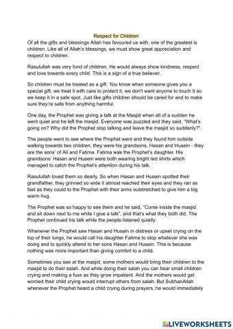 Respect for children