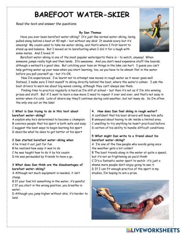 Barefoot Water Skiing PET Reader