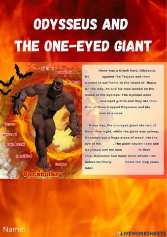 Past simple one eye giant