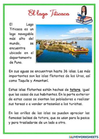 Leemos descripciones de lugares del perú