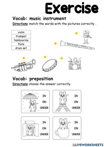 Worksheet vocab