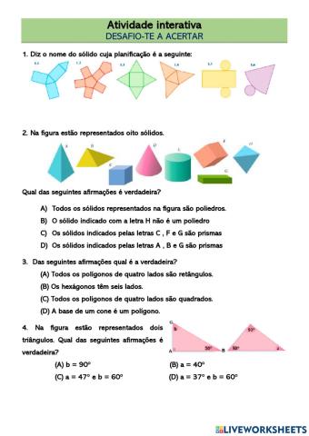Desafio-te a ...acertar