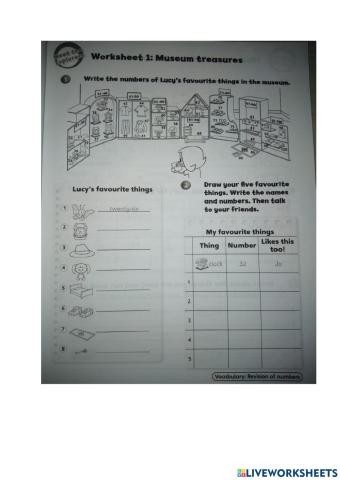 Worksheet 1: Museum Treasures