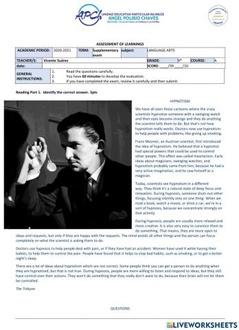 Supplementary Exam 9th. Version B.