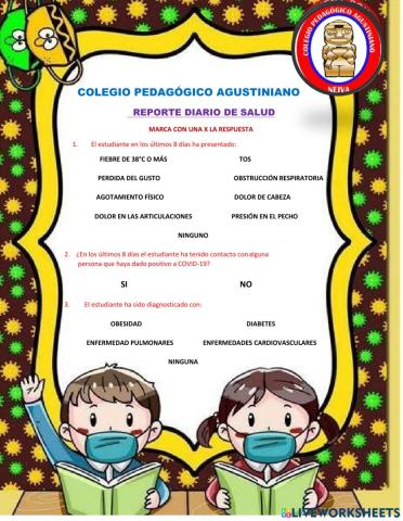 Reporte de salud pedagógico