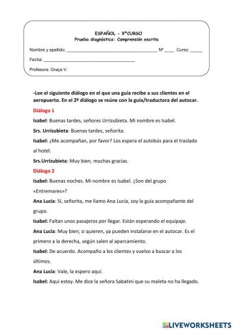 Comprensión escrita