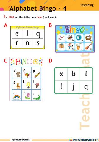 Alphabet Bingo - 4