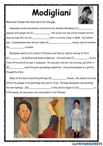 Modigliani PET Exercise