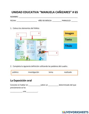 Evaluación lengua y literatura 2