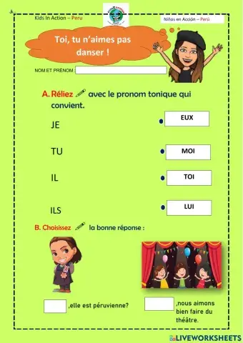 Les pronoms toniques