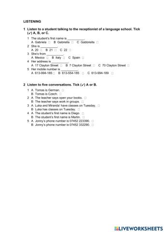 UCEL - Revision 1 (Listening)