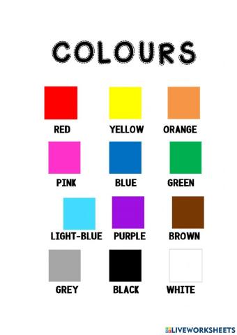 Numbers and coclours