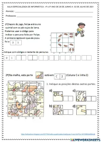 Atividades de Matemática