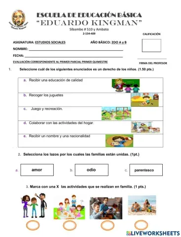 Evaluación de Sociales