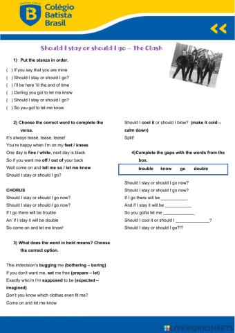 Should I stay or should I go