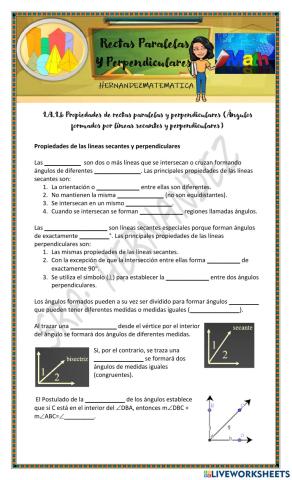 1.A.1.b Propiedades de rectas paralelas y perpendiculares ( parte 2)