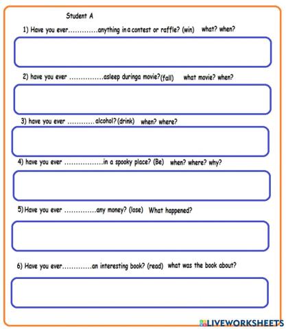 Interview: present perfect