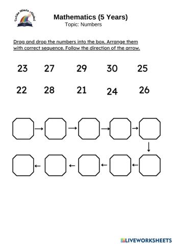 5 Years: Math (Numbers 21-30)