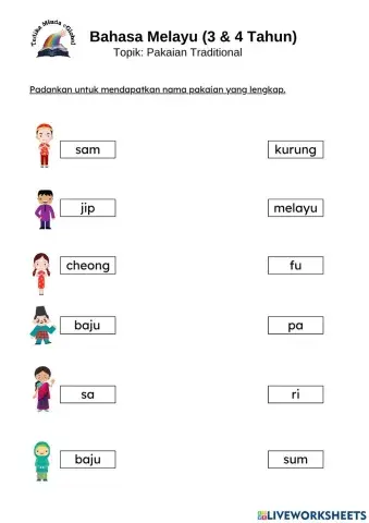 3 & 4 Tahun: BM (Pakaian Tradisional)