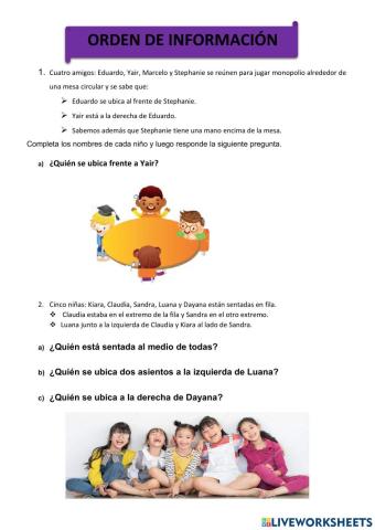 Orden de información