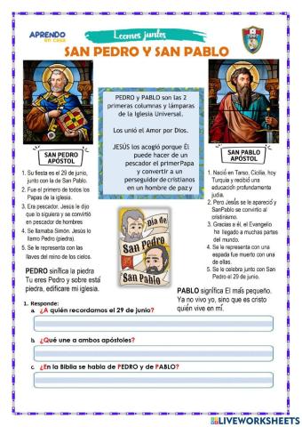 San pedro y San Pablo