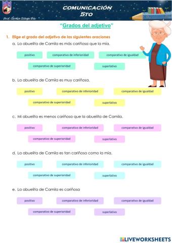 Grados del adjetivo