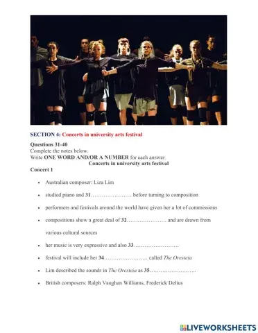 B2 - c14t3s1 - Concerts in university arts festival