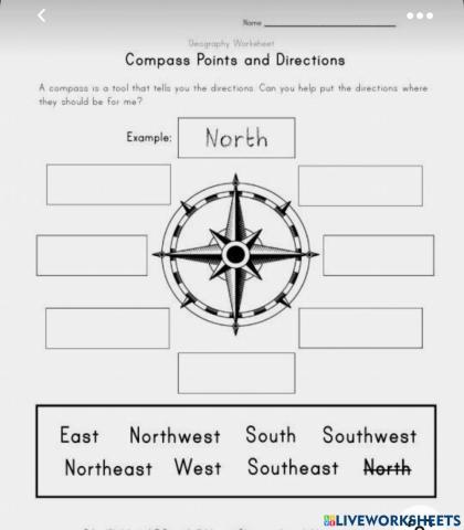 Compass & points directions