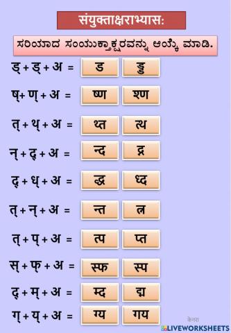 संयुक्ताक्षराणि - भाग: २